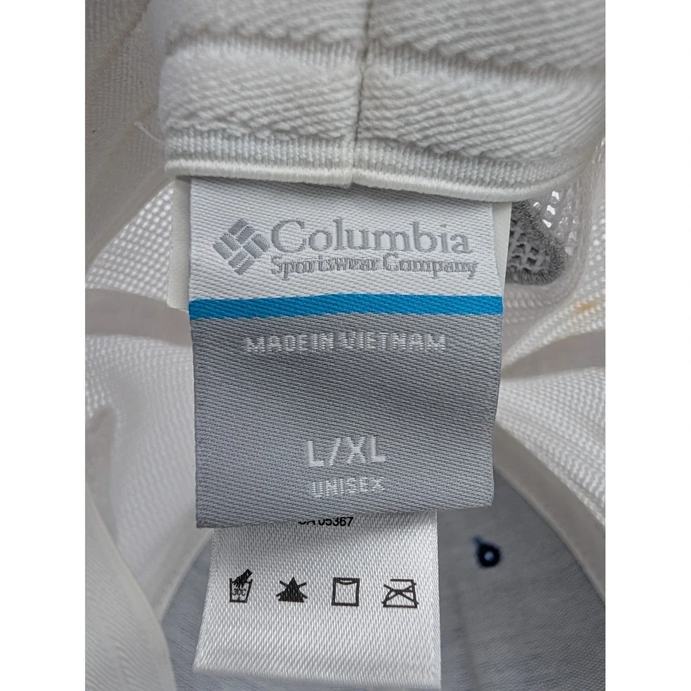 Columbia PFG Mesh Ball Cap Blue White Fishing Hat L/XL CU5367